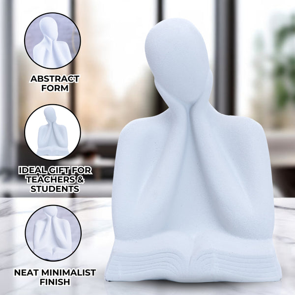 Thinker Statue, 8" Neutral Tabletop Home Office Decor Gift by Sona Casa