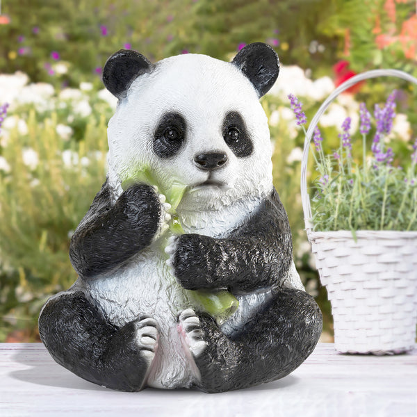 Large Panda Statue, 16" Lawn Ornaments, Indoor Outdoor Garden Patio Decor by Sona Casa