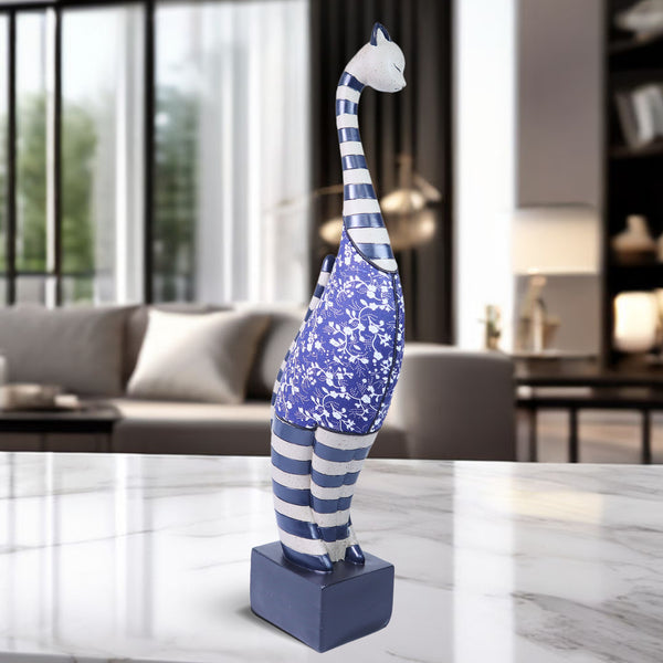 Cat Statue Office, Home Decor, 16" Coffee Table Centerpiece by Sona Casa