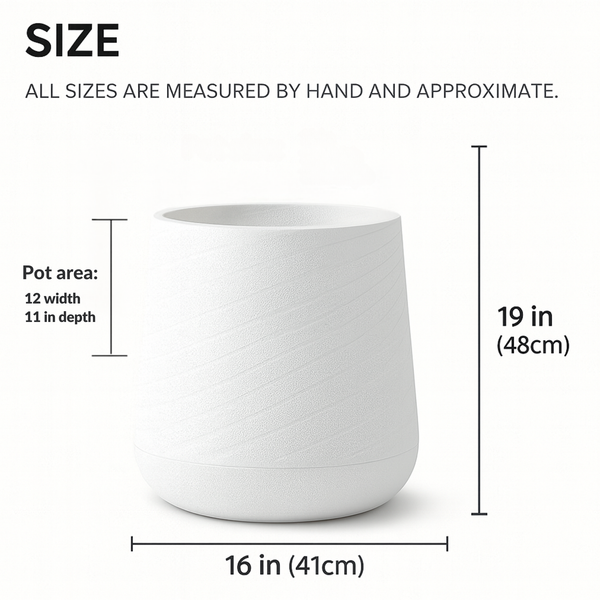 Set of 2 Modern Tall Indoor Self Watering Decorative Planter, 19 in Contemporary Flower Pot Home, Office Decoration, Gift-Sona Casa