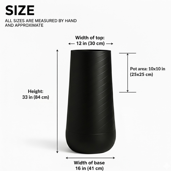 Contemporary Decorative Self Watering Pot, Modern Tall Indoor Planter, 33 in Home, Office, Garden Decoration, Gift-Sona Casa