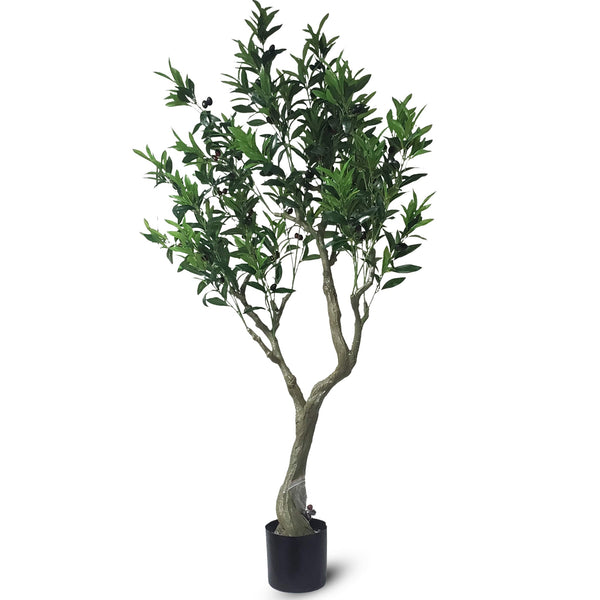 Large Realistic Faux Olive Tree with Olives, 160 cm/60 inches, Fake Tree, Artificial Fruit Tree, Home or Office Decor, Restaurant or Cafe Ornament by Accent Collection