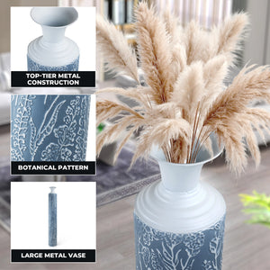 Luxury Metal Tall Vases, Large 40" Floor Vases, Living Room, Home, Office Décor-Sona Casa