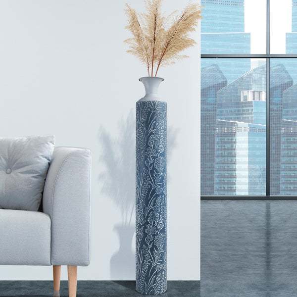 Luxury Metal Tall Vases, Large 40" Floor Vases, Living Room, Home, Office Décor-Sona Casa