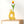 Abstract Indoor Decor - Thinking Statue with Faux Tulip, Shade of Yellow Desk, Tabletop, Coffee Table Decor