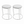 2 Piece White Stool with Silver Stand by Sona Casa