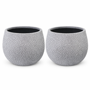 2 Pc Small Gray Planter Pots by Sona Casa