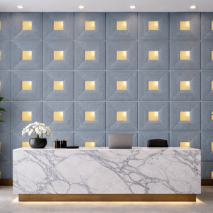 3D PVC Wall Panel, Grey Geometric by Sona Casa