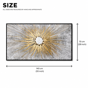 Textured Handmade Abstract Wall Art Panel in Neutral Tones, 70x140 cm, Premium Modern Home Decor Accent