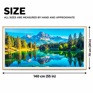 Banff Landscape Crystal Wall Art - Framed 70x140 cm