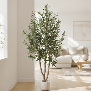 Artificial Olive tree 170 cm high with white pot