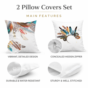 2 Pc Accent Feather Cushion Covers by Sona Casa