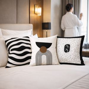 3 Pc Black White Accent Cushion Covers by Sona Casa