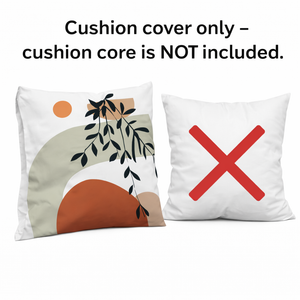 Modern Minimalist Square Cushion Cover, 17 x 17 Inch Bohemian Farmhouse Decorative Pillowcase for Bedroom Living Room by Sona Casa