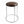 Petite Lightweight Brown Black Pattern Stool with Silver Frame, Fabric Seat Compact Living Room Accent Home Decor by Sona Casa