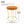Petite Lightweight Brown Stool with Gold Frame, Fabric Seat Compact Living Room Accent Home Decor - Accent Collection