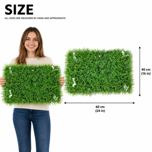 Modern Green Artificial Grass Wall Panels for Indoor Vertical Garden Decor, 40x60cm Natural Faux Plant Finish by Sona Casa