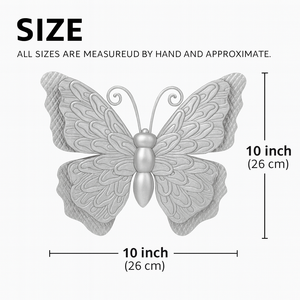 4 Piece Silver Butterfly Wall Decor Set, 3D Wall Sculpture & Mirrored Accents, Modern Glam Home Decor for Bedroom, Living Room, Nursery-Sona Casa