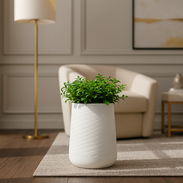 Modern Tall Indoor Self Watering Decorative Planter, 19 in Contemporary Flower Pot Home, Office Decoration, Gift-Sona Casa