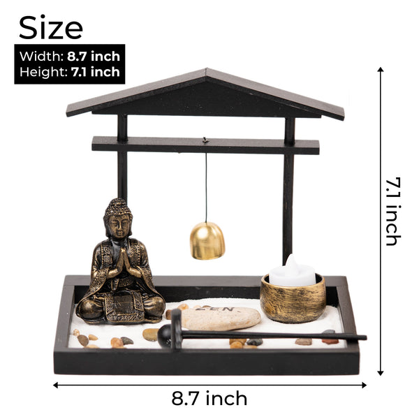 Prayer Altar with Buddha Statue and Bell by Accent Collection Home Decor