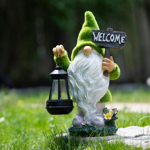 Garden Gnome with Lantern Lamp, Solar Light by Accent Collection