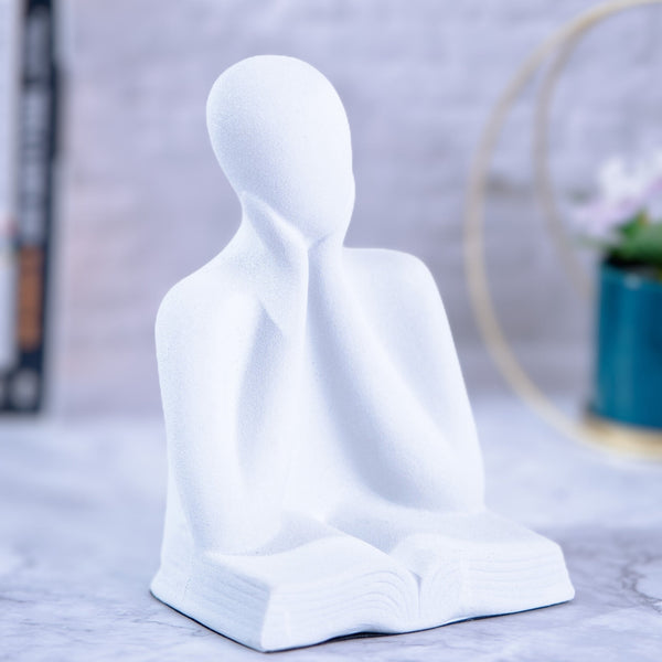 Abstract Statue, Thinker, White Table top Décor, Living Room Decor by Accent Collection Home Decor