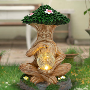 Tree with Orb Solar Light Garden Decor, Outdoor Patio Decor by Accent Collection Home Decor