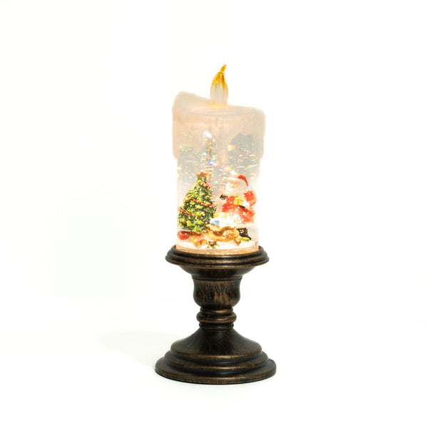 Beautiful Christmas Snowball Candle with Lights and Music by Accent Collection Home Decor