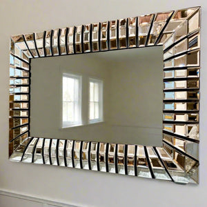 Large 4 ft Rectangular Glass Mirror, Modern Contemporary Horizontal Vertical Orientation, Decor Gift-Sona Casa