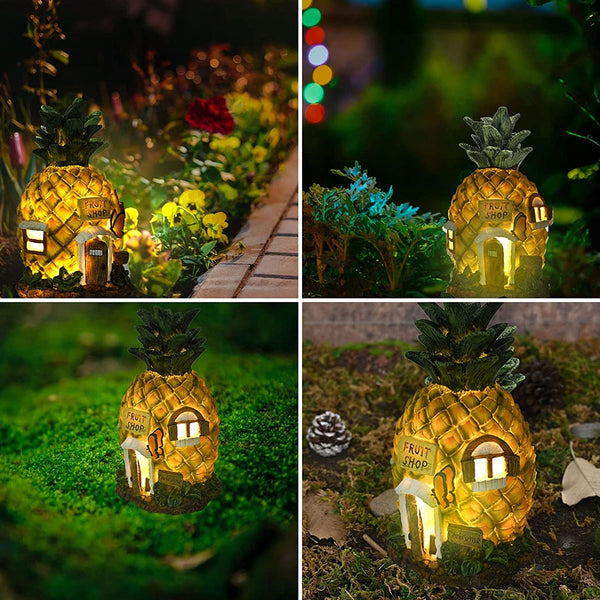 Pineapple Shop Garden Ornament, Solar Light, Garden Gift, Outdoor Decoration by Accent Collection Home Decor