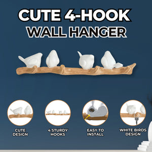 Rustic 4-Hook Wall Mount Coat Rack, 19" Entryway, Bathroom Towel Hanger by Sona Casa