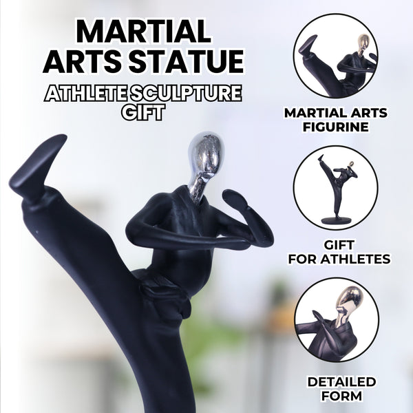 Martial Arts Statue, Athlete Sculpture Gift for Teens, Athletes, Bookshelf Decor 7in 25cm by Accent Collection
