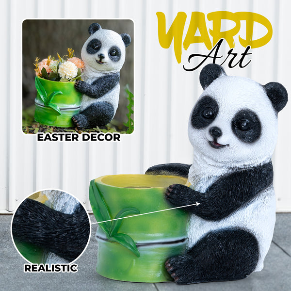 Panda Bear Planter, 9" Indoor Outdoor Garden Patio Decor