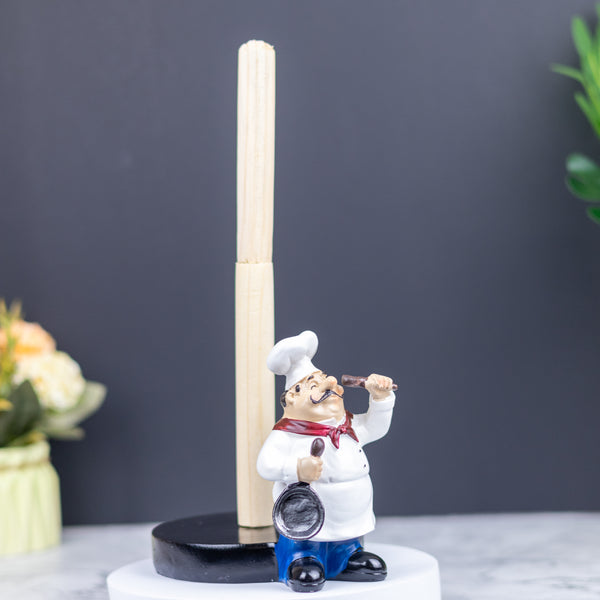 Paper Roll or Towel Holder Featuring Cute Chef, Home, Restaurant, Kitchen Decoration | Home Decor