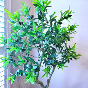 Large Realistic Faux Olive Tree with Olives, 160 cm/60 inches, Fake Tree, Artificial Fruit Tree, Home or Office Decor, Restaurant or Cafe Ornament by Accent Collection