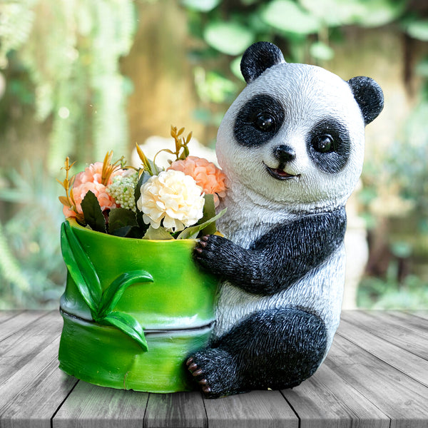 Panda Bear Planter, 9" Indoor Outdoor Garden Patio Decor