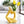 Abstract Ceramic Yellow Bud Vase With 1 Tulip Stem - Boho Minimalist Decor For Coffee & Entry Tables