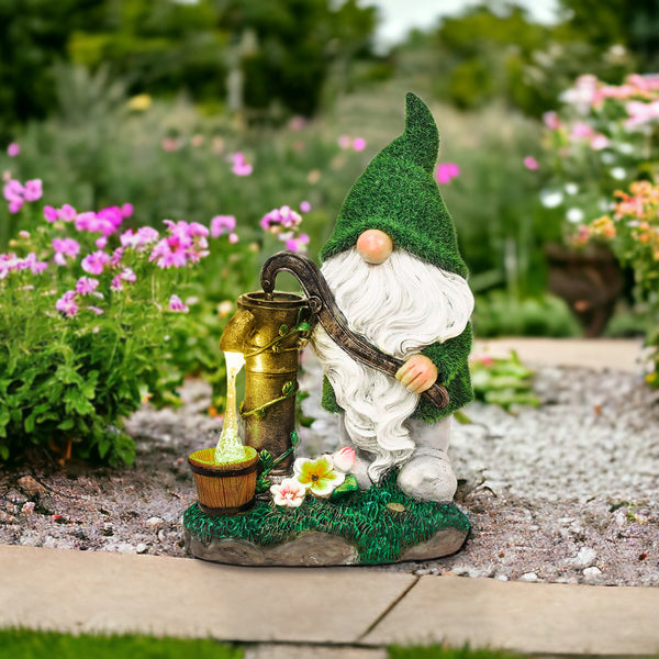 Garden Gnome Solar Light, 12" Garden Gnome, Lawn Ornament, Outdoor Decor