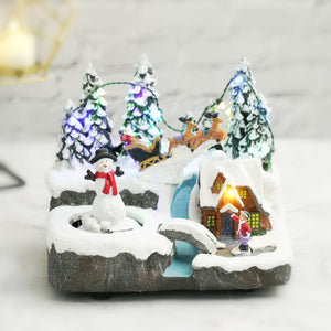 Enchanted Winter Carnival LED Light-Up Christmas Village Set With Animated Figures & Musical Carousel - Festive Tabletop Decor by Accent Collection