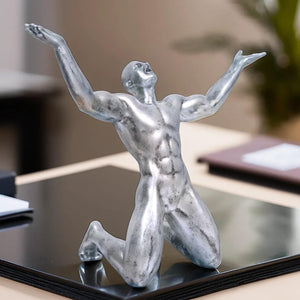 Artistic Roar of Victory Sculpture for Center Table, Silver | Home Decor