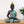 Small Gold Buddha Statue Polyresin, Black Vintage Decor For Zen Home & Meditation Room, Spiritual Positive Energy Figurine