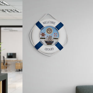 High Quality Lifebuoy Silent Wall Clock, 14" Nautical Home Decor by Sona Casa