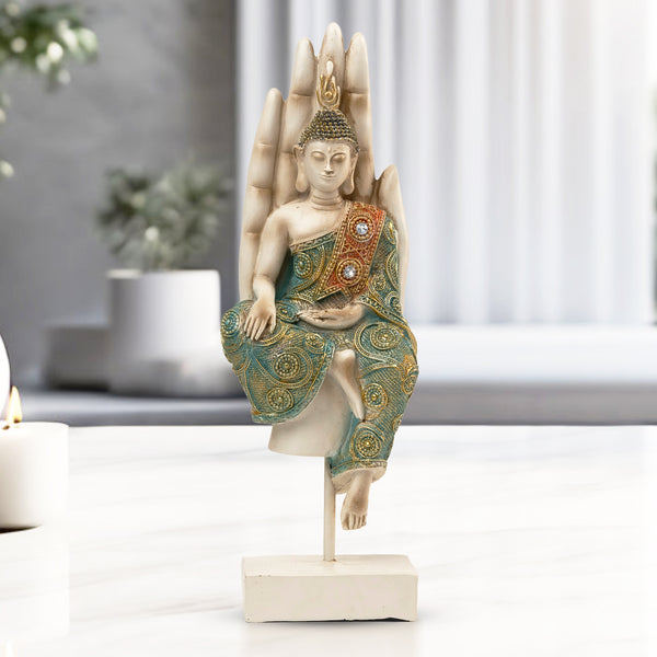 Small Buddha Statue 12" Desktop Tabletop Decor Housewarming Gift