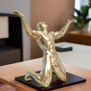 Golden Figurine, Roar of Victory, Motivational Decor, 12in, 30cm, Unique Graduation Gifts, Home Office Decor by Accent Collection