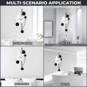 Modern Decorative Vertical Wall Clock for Home or Office, 32" Silent Non Ticking Minimalist Clock-Sona Casa