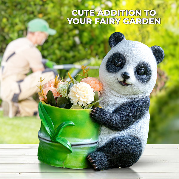 Panda Bear Planter, 9" Indoor Outdoor Garden Patio Decor