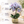 Elegant Gold Ceramic Vase with Artificial Purple Blue Orchid - Accent Collection