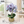 Elegant Gold Ceramic Vase with Artificial Purple Blue Orchid - Accent Collection