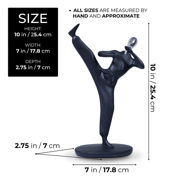 Martial Arts Statue, Athlete Sculpture Gift for Teens, Athletes, Bookshelf Decor 7in 25cm by Accent Collection