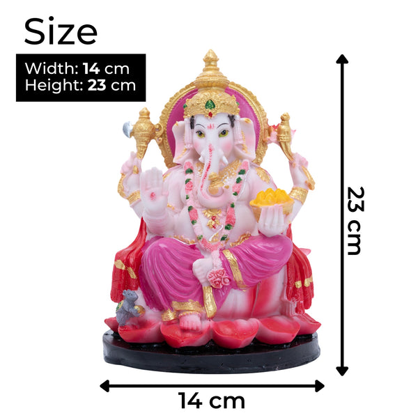 Large Ganesha Statue 23Cm, Resin, Multicolor Hindu God Decor For Home & Car by Accent Collection